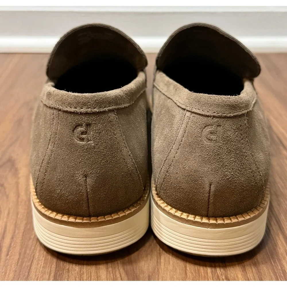 Cole Haan FlexGrand+ Penny Loafers Truffle Brown Suede Shoes (C41635) Sz 8